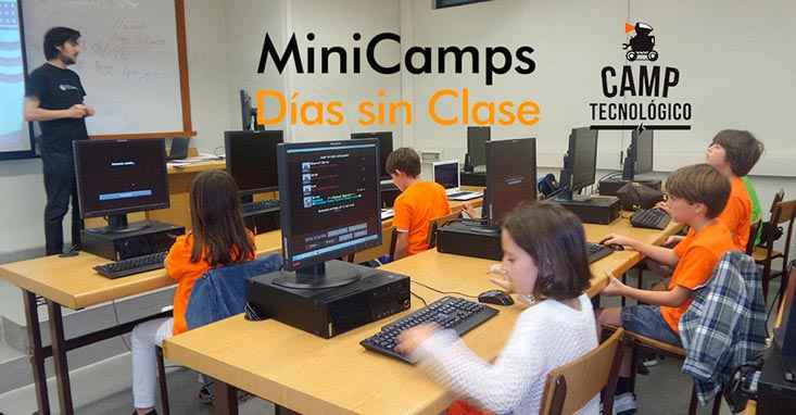 minicamps, tecnología, niños, clase, colegio, sede