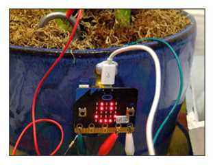 tecnologia para niños en Arrasate. Micro:bit, happy plant